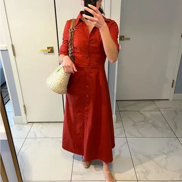 STAUD | Dresses | Staud Joan Orange Maxi Dress 6 | Poshmark